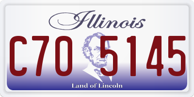 IL license plate C705145