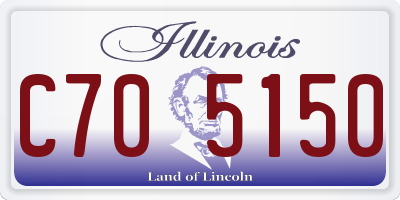 IL license plate C705150