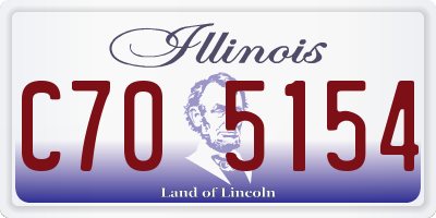 IL license plate C705154