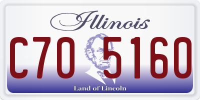 IL license plate C705160