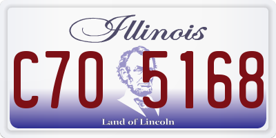IL license plate C705168