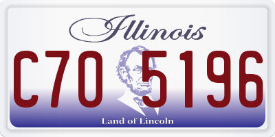 IL license plate C705196