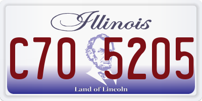 IL license plate C705205