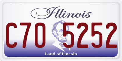 IL license plate C705252