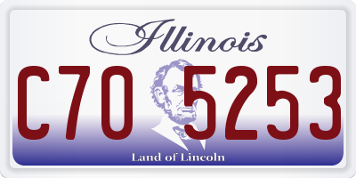 IL license plate C705253