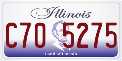 IL license plate C705275