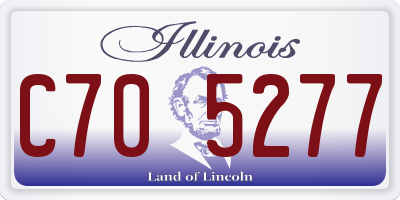 IL license plate C705277