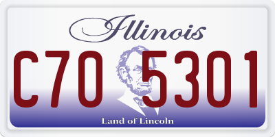 IL license plate C705301