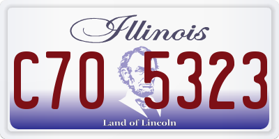 IL license plate C705323