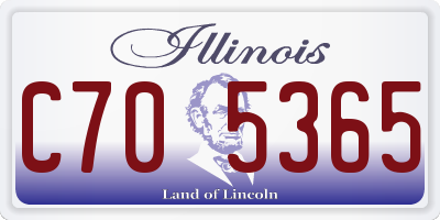 IL license plate C705365