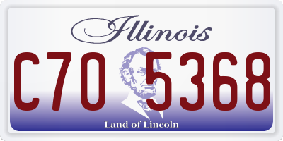 IL license plate C705368