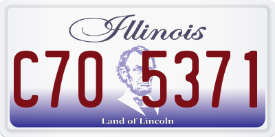 IL license plate C705371