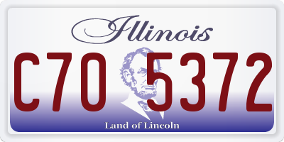 IL license plate C705372