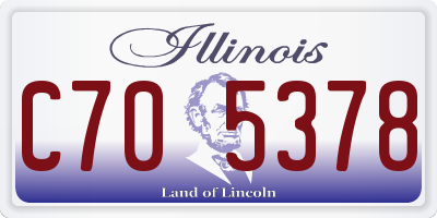 IL license plate C705378