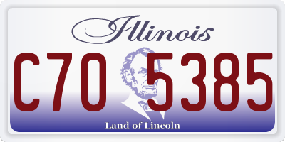 IL license plate C705385