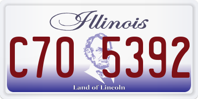 IL license plate C705392