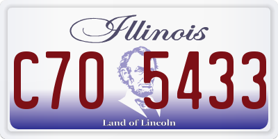 IL license plate C705433