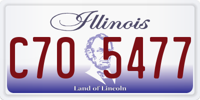 IL license plate C705477