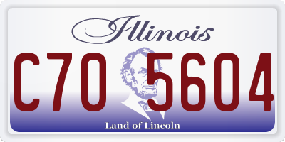 IL license plate C705604