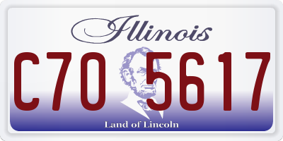 IL license plate C705617