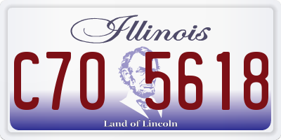IL license plate C705618