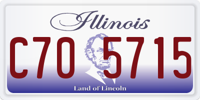 IL license plate C705715