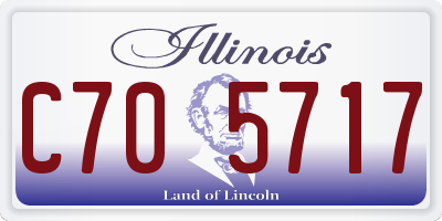 IL license plate C705717