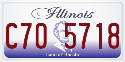 IL license plate C705718