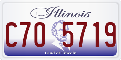 IL license plate C705719