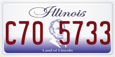 IL license plate C705733