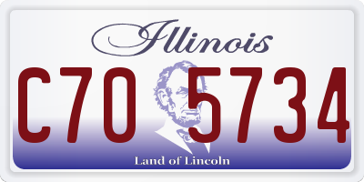 IL license plate C705734