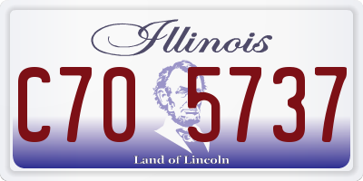 IL license plate C705737