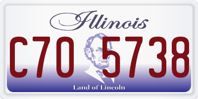 IL license plate C705738