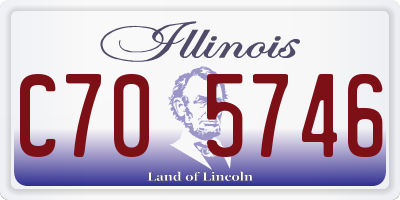 IL license plate C705746