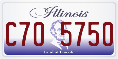 IL license plate C705750