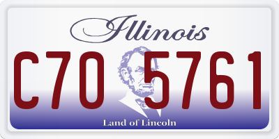 IL license plate C705761