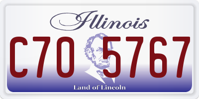 IL license plate C705767