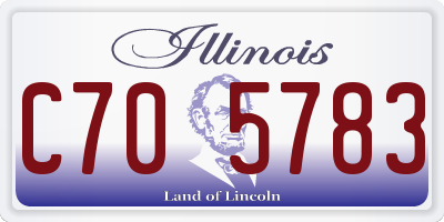 IL license plate C705783