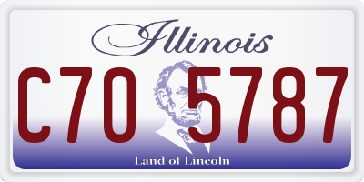 IL license plate C705787