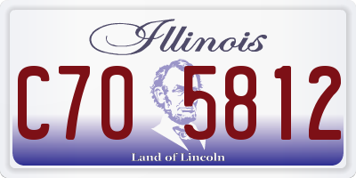 IL license plate C705812