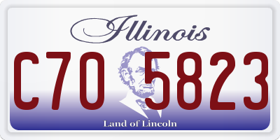 IL license plate C705823