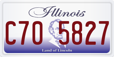 IL license plate C705827