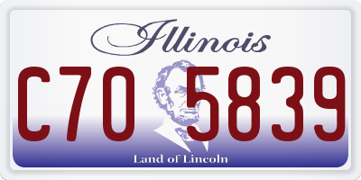 IL license plate C705839