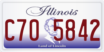 IL license plate C705842