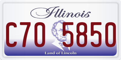 IL license plate C705850