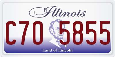 IL license plate C705855