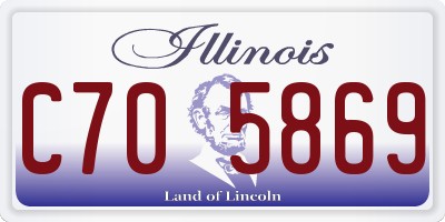 IL license plate C705869