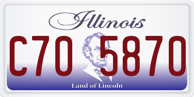 IL license plate C705870