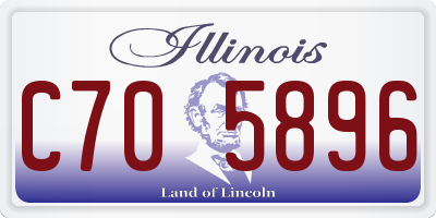 IL license plate C705896