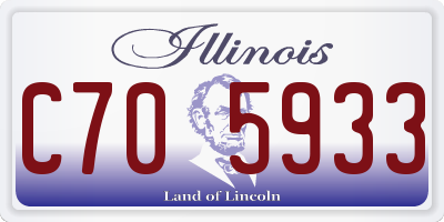 IL license plate C705933